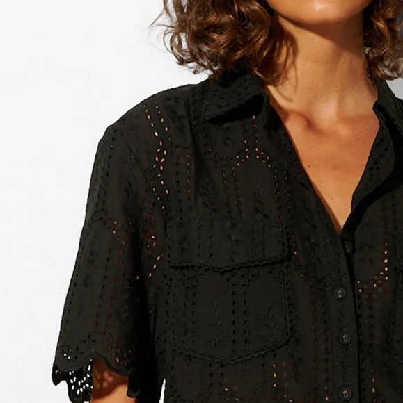 (Tuckernuck) Kivari Estelle Shirt And Short Set - Black - Picture 6 of 6